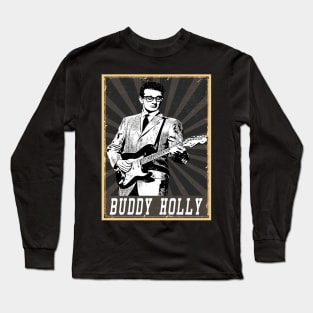 80s Style Buddy Holly Long Sleeve T-Shirt